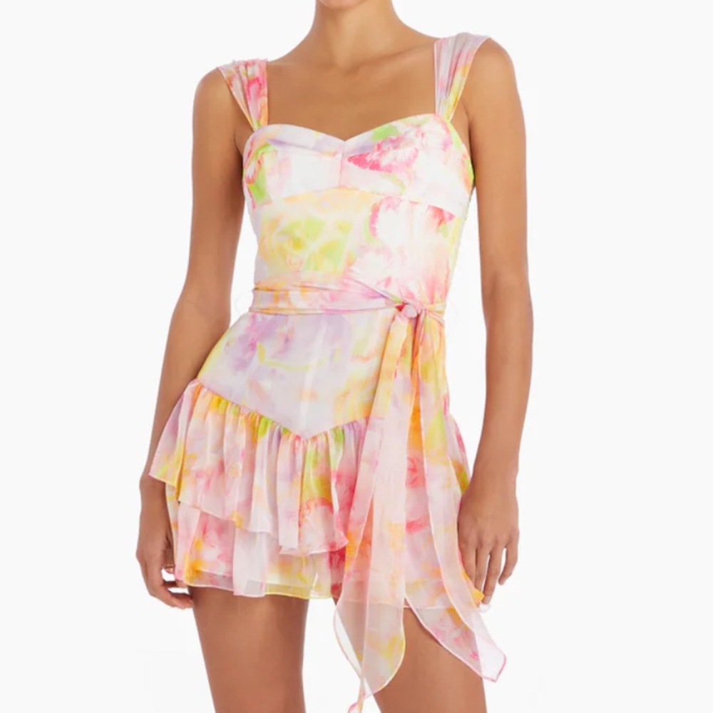 Amanda Uprichard Kendra Skort Romper in Vivian